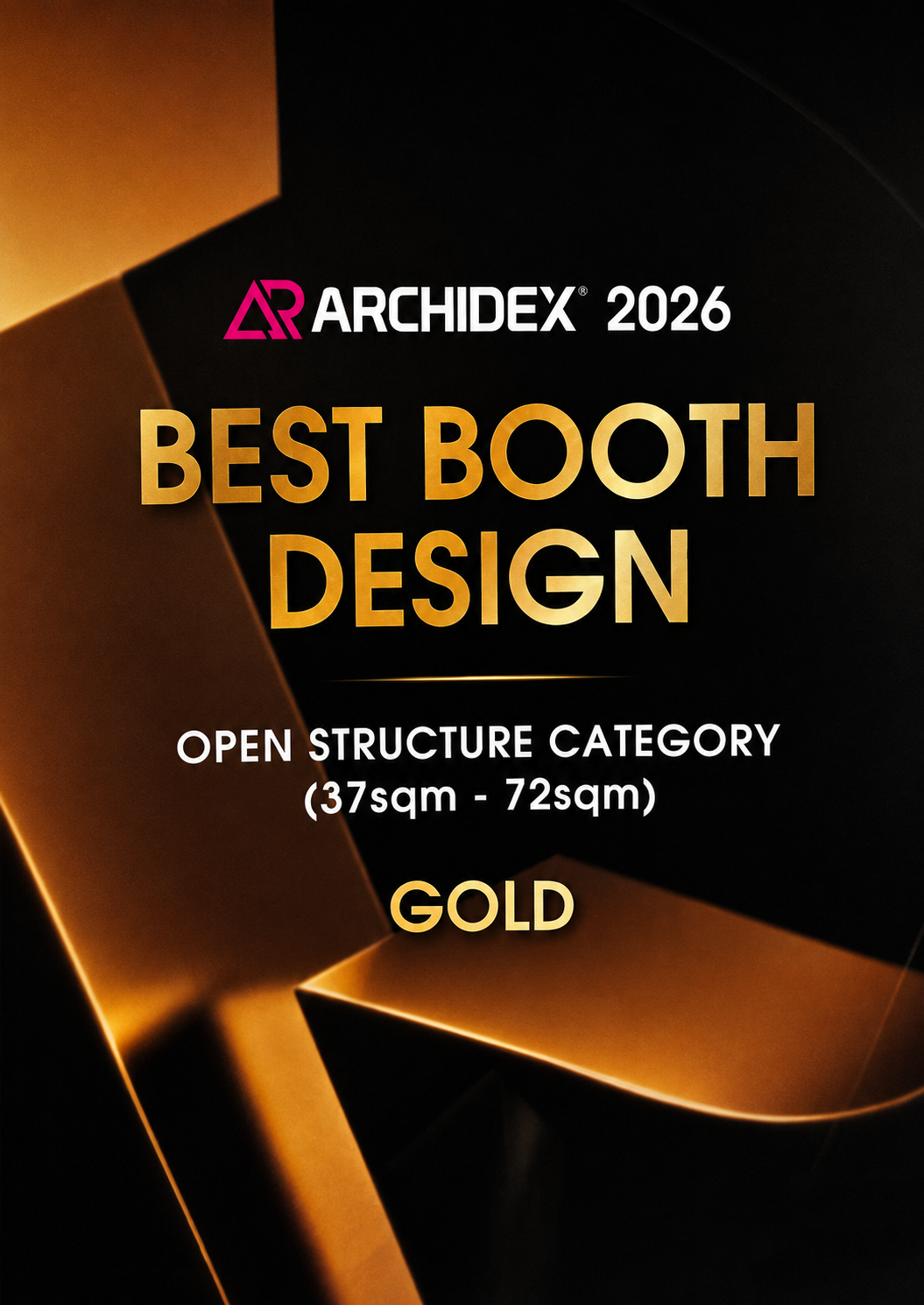 ARCHIDEX 2026 Best Booth Design, Open Structure Category, Gold award