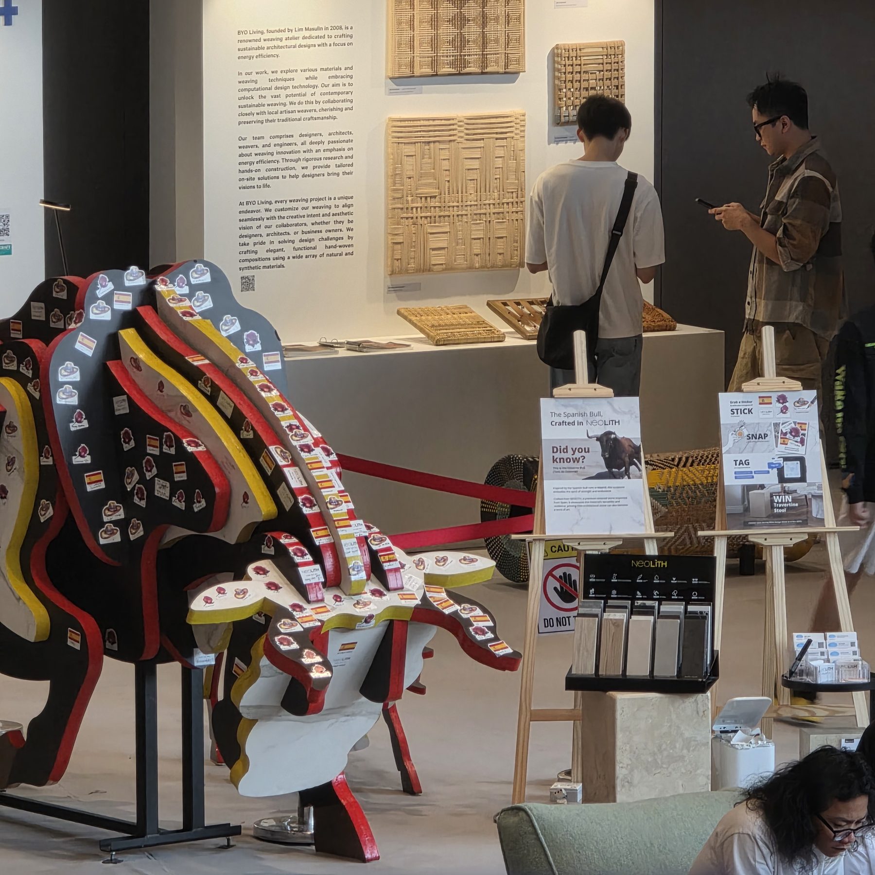 Stone materials on display in the Art and Design Showcase
