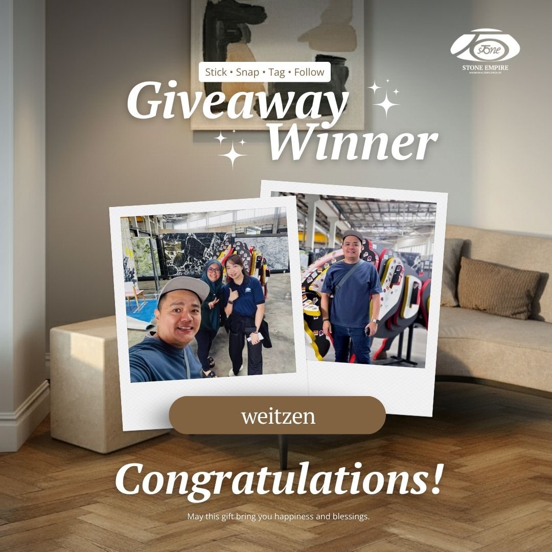 A giveaway winner announced after the event